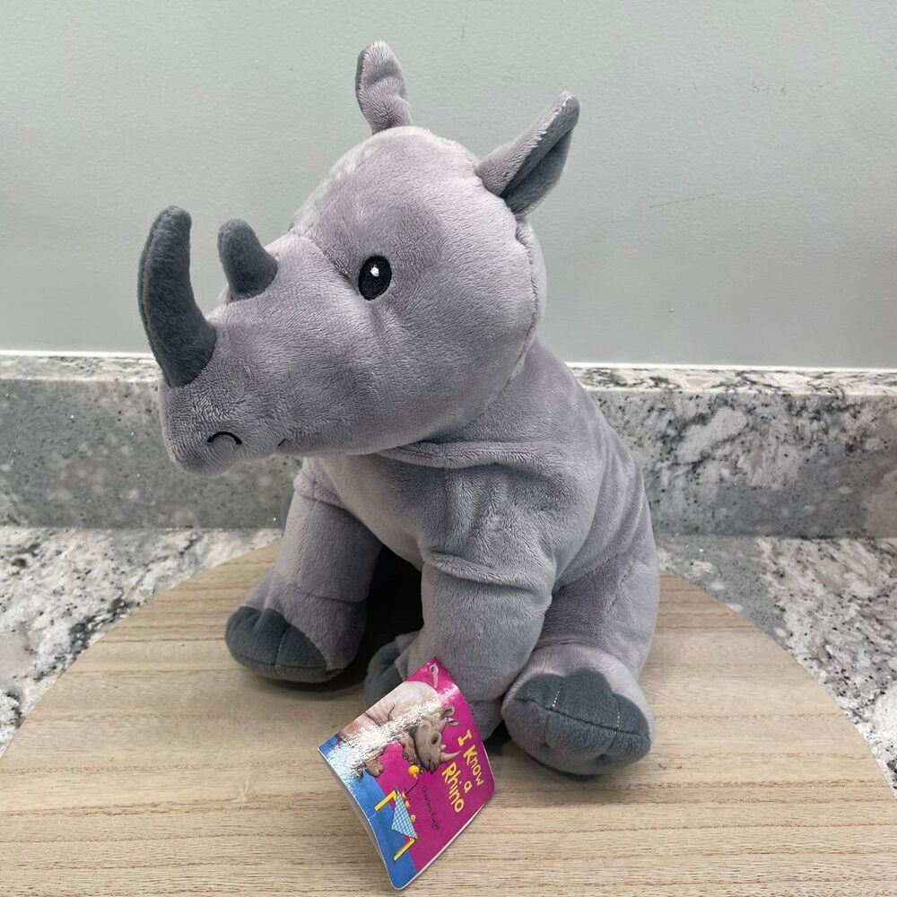 Kohl's Cares I Know a Rhino Plush Stuffed Animal - NWT Charles Fuge Soft Toy 8"